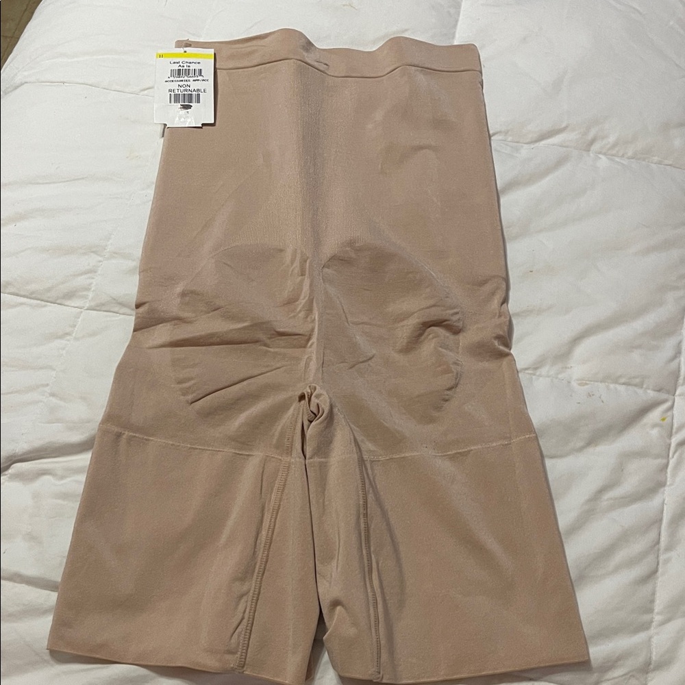 SPANX High Waist Tan Women's Shorts - Picture 5 of 9